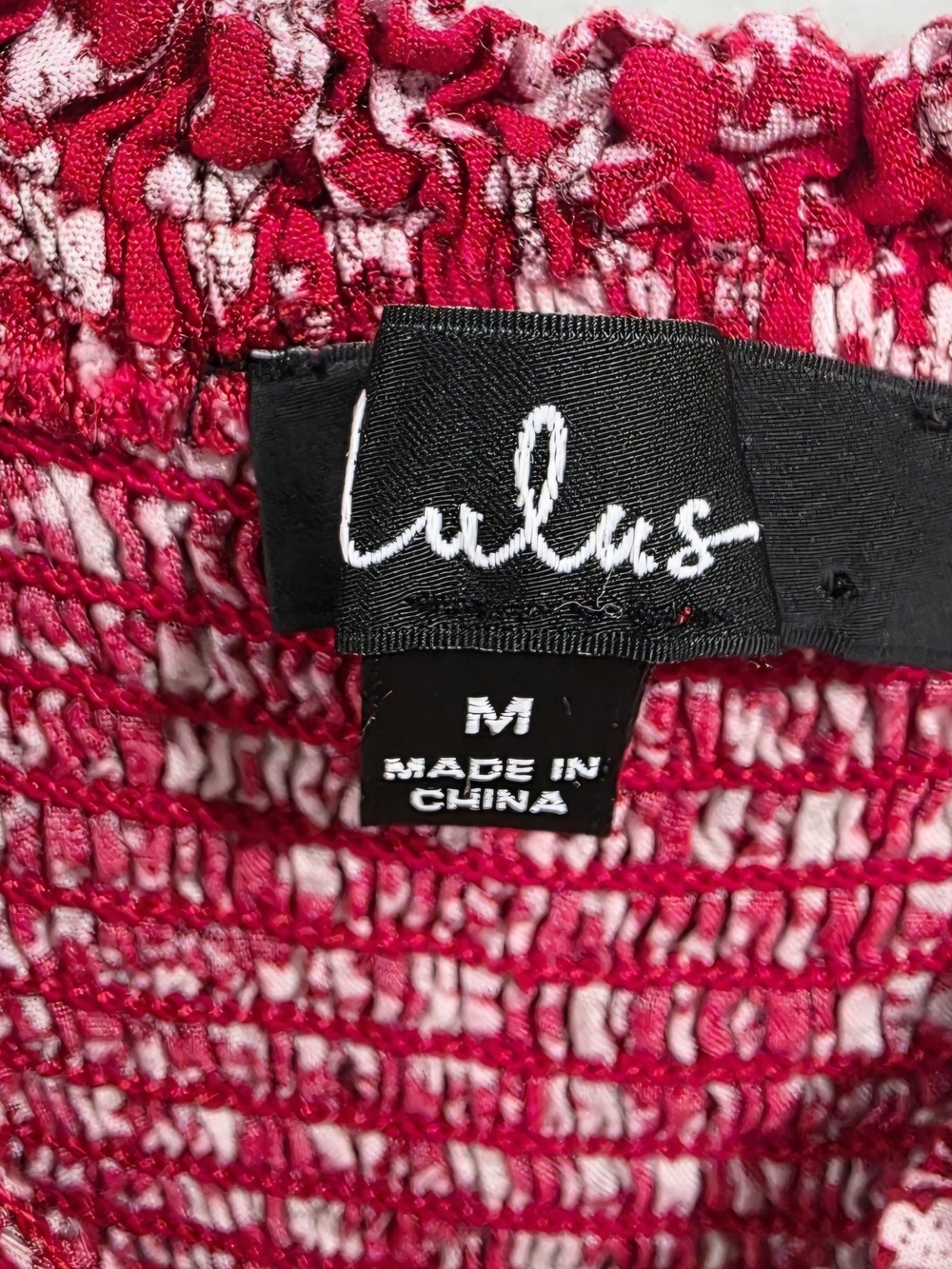 Lulu's Raspberry Floral Smocked Romper - Picture 3 of 7